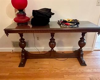 Antique Tutor-style side table.