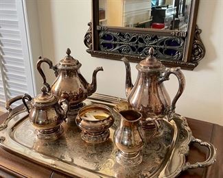 Beautiful 5 piece tea set with tray