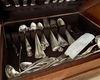 Community Silver flatware in a beautiful storage box.