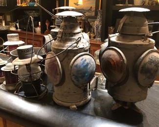 Antique train lights