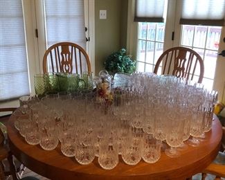 Mikasa crystal, lots of pieces. Great for wedding or showers