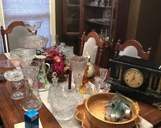 Cut and pressed glass pieces