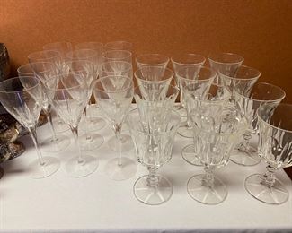 Lenox “Fire Light Clear” crystal on the left