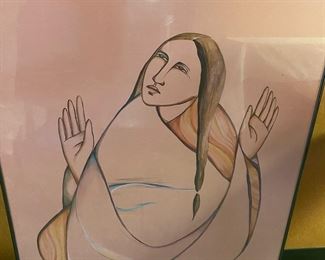 Watercolor signed Lane