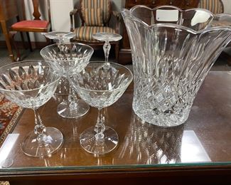Tiffin champagnes, lead crystal vase