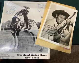 Duncan Renoldo and Chuck Connors signatures