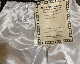 Muhammad Ali signed boxing trunks