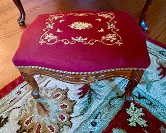 Needlepoint foot stool