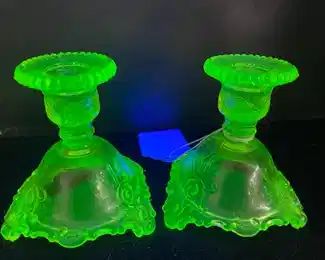Vaseline Candleholders
