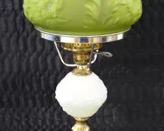 Fenton Lamp w/Green Shade