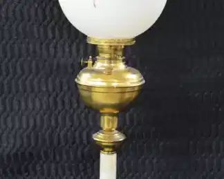 Banquet Lamp w/Brass & Onyx Base