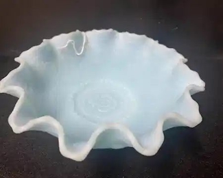 Fenton Persian Medallion Blue Bowl