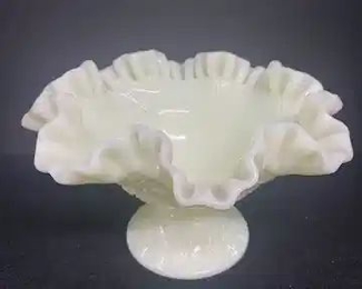 Fenton Milk Glass Compote