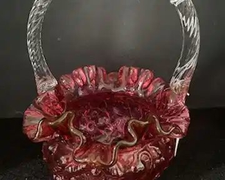 Fenton Cranberry Basket