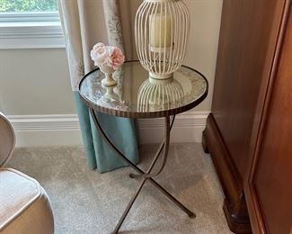 1 of 2 Mirror Top Tables