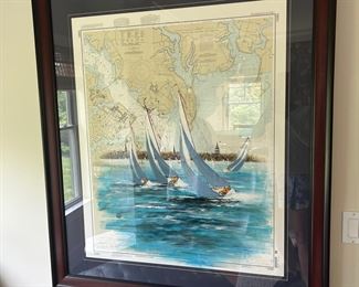 Anapolils Harbor Map painting