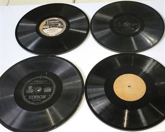 EDISON DIAMOND DISCS 80RPM .25 INCH THICK MUSIC RECORDS