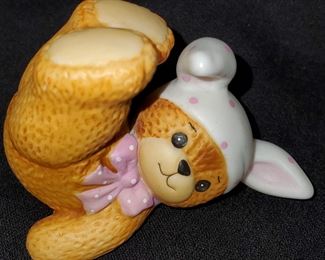 ENESCO TUMBLING BEAR WEARING BUNNY EARS