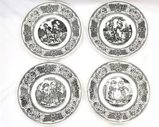 GIEN THE LANGUAGE OF FLOWERS PLATES