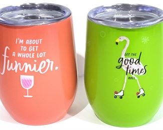 HALLMARK METAL WINE TUMBLERS