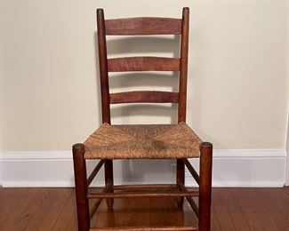 Antique American Wicker Small Chair 
