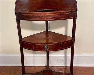 Antique English, Regency Gentleman's Corner Washstand 
