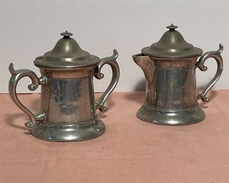 Wilton Pewter (Lead Free) Cream & Sugar Set
