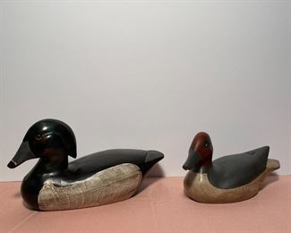 Pair of Hand Carved & Painted Duck Decoys
