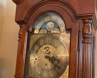 Howard Miller Grandfather Clock, Cherrywood
