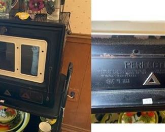 Antique Perfection Stove Co. portable oven that can be used on stove top, 1900s