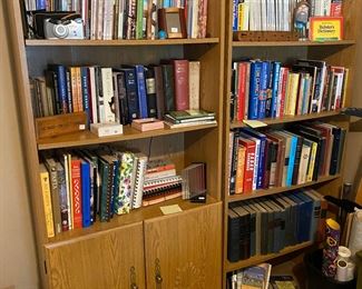 Matching Pair of Bookshelves filled with 17 linear feet of Books