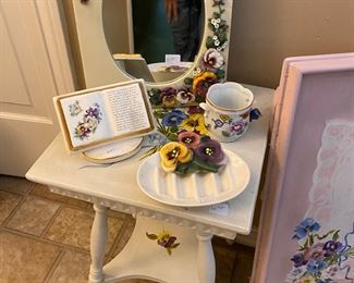 Child's Pansy Table, Frame and Lap Tray