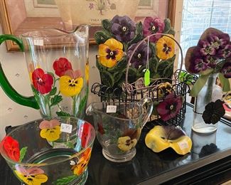Collectible Pansy glassware