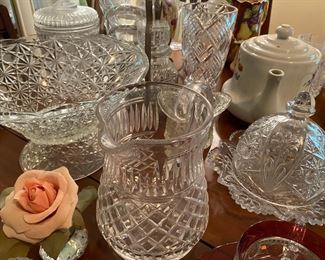 Crystal and Etched Glass pieces