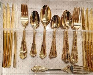 Gold Tone Flatware by Rogers