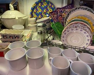 Kitchen Plates, Saucers, Serving Pieces