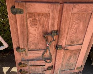 Antique Wooden Refrigerator, needs some TLC