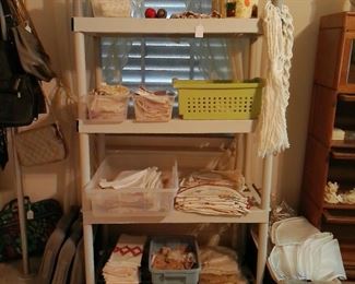 LINENS, CROCHET DOLLIES, NAPKINS, HAND TOWELS