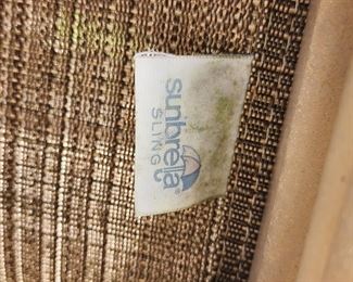 OUTDOOR PATIO SET WITH UMBRELLA AND SEATS BY SUNBRELLA