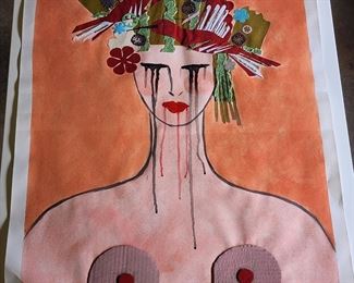 SIGNED MIXED MEDIA ART BY ELEONORA SCALISE