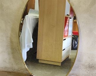 ANTIQUE OVAL WALL MIRROR