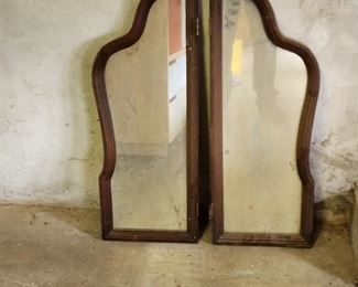 VINTAGE LEFT AND RIGHT VANITY MIRRORS