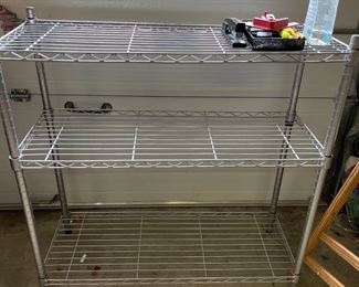 3 TIER ADJUSTABLE WIRE SHELVING