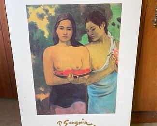 "TWO TAHITIAN WOMEN" GAUGUIN POSTER