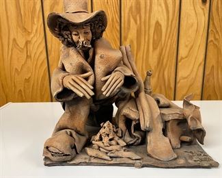 VINTAGE CLAY ART FIGURINE