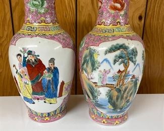 HAND PAINTED PORCELAIN CHINESE VASES