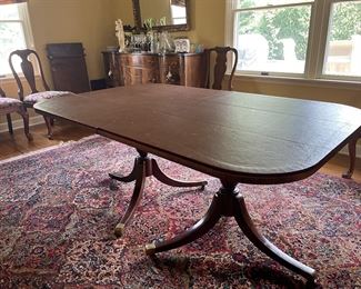 DOUBLE PEDESTAL DINING TABLE