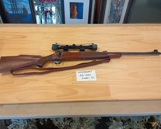 Winchester 22 - 250 model 70 rifle lightly used