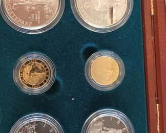 The United States meant Columbus Quincentenary 6 Coin proof set gold and silver