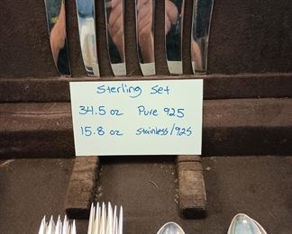 sterling silver flatware set